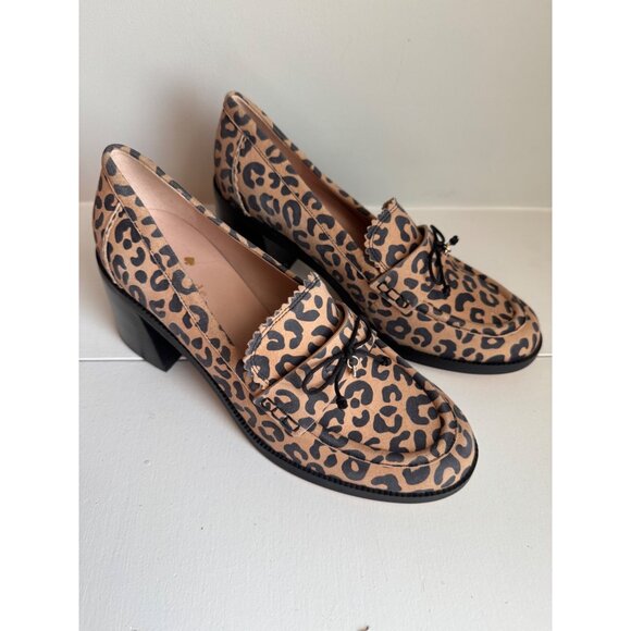 Kate Spade Hattie Leopard Stacked Heel Loafer EU 39 US 8.5 - Picture 3 of 7